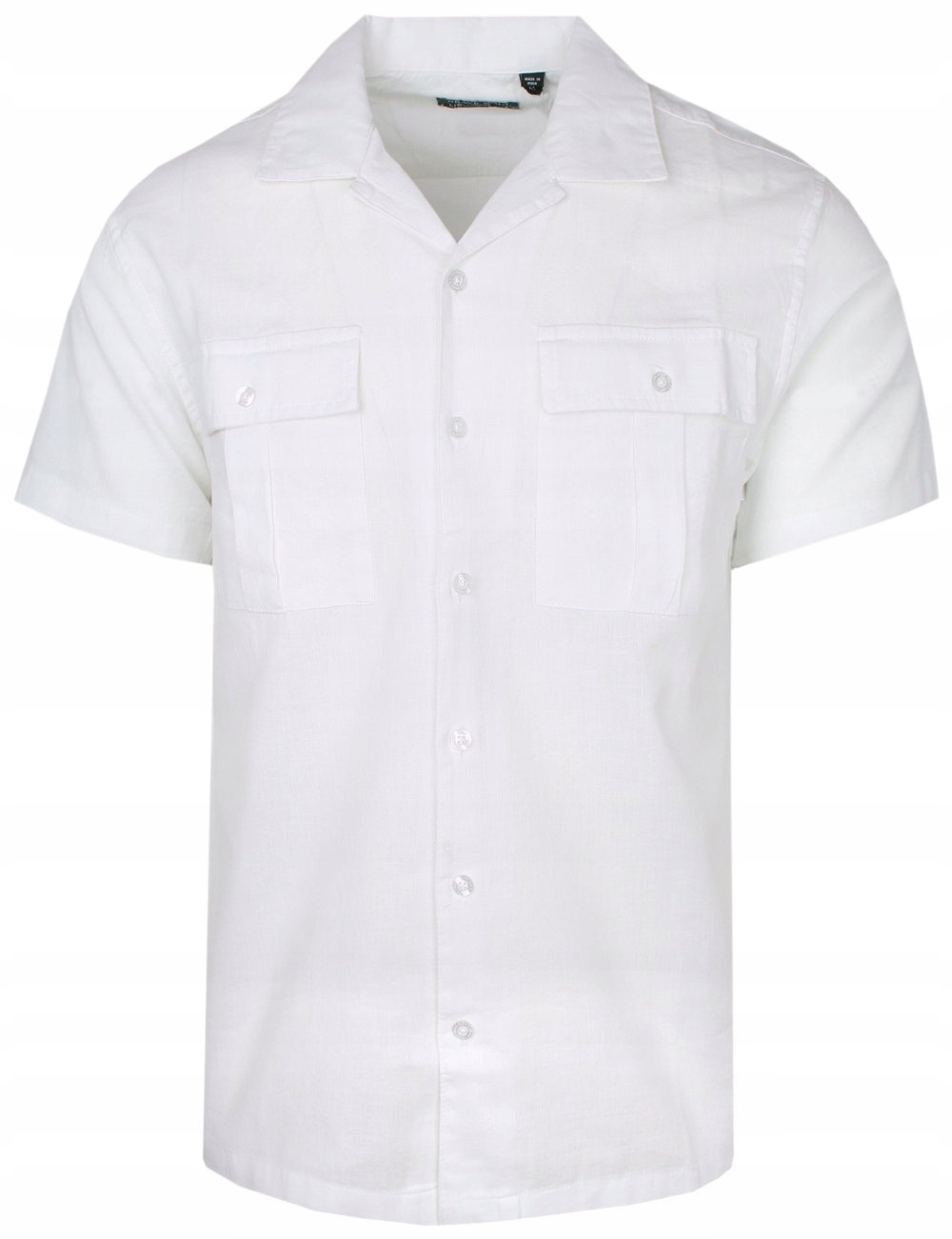 Bawełniano-Lniana Koszula Brave Soul Biała XXL