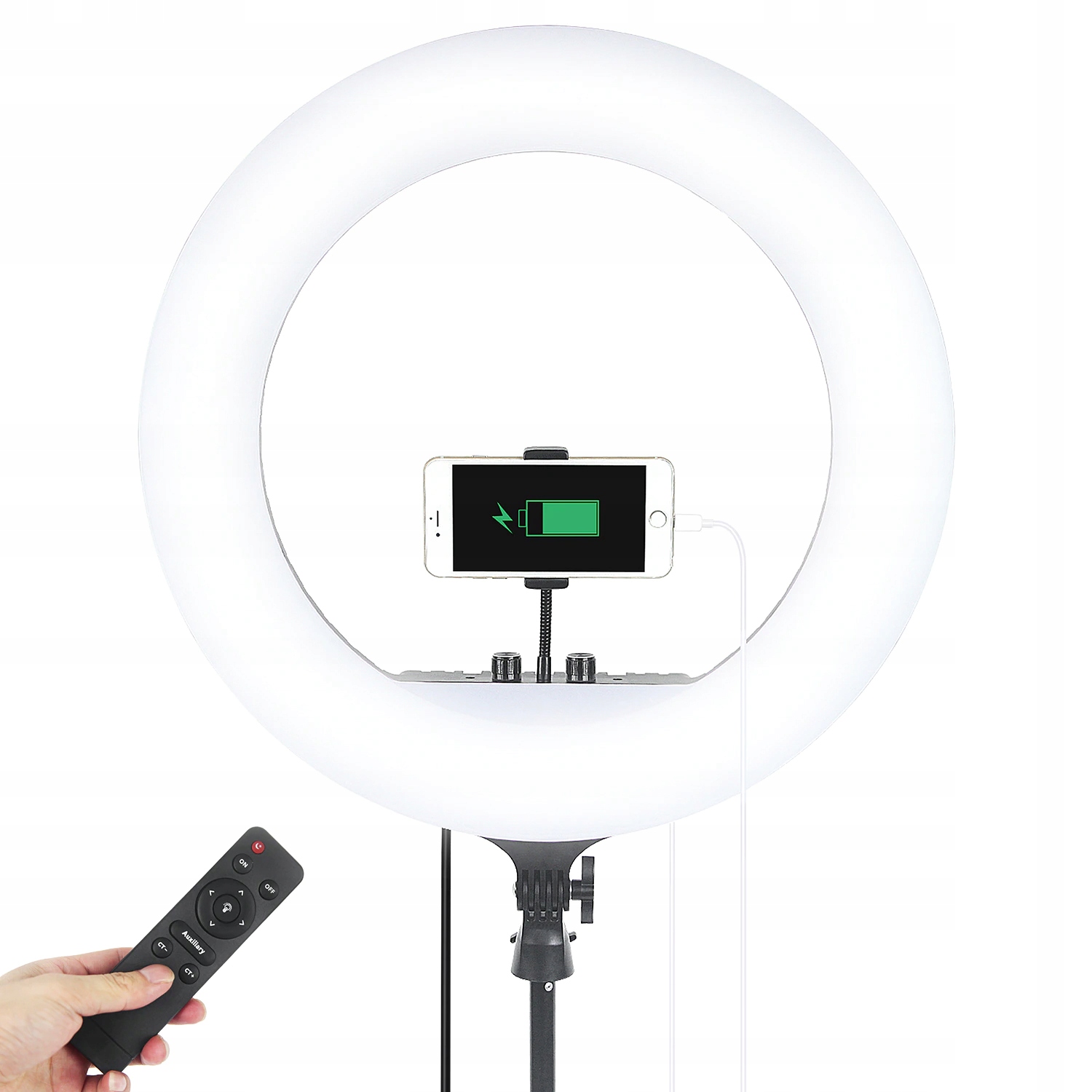 LAMPA PIERŚCIENIOWA DO SELFIE MAKIJAŻ LED +STATYW Moc żarówki/świetlówki 80 W