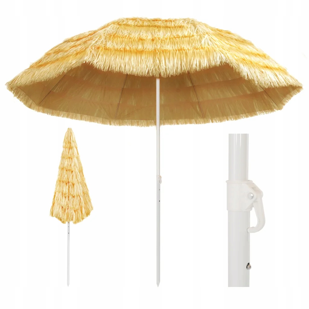 Havajský zahradní slunečník 300 x 260 cm, barva přírodní