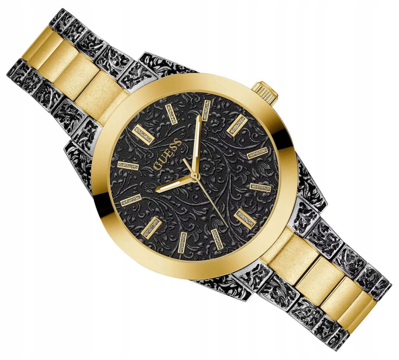 Zdobené Elegantní Hodinky Guess Gilded GW0303L1