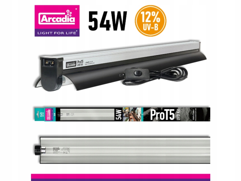 Arcadia Pro T5 Uvb Kit Pouštní sada 12 % Uvb 54 W sada