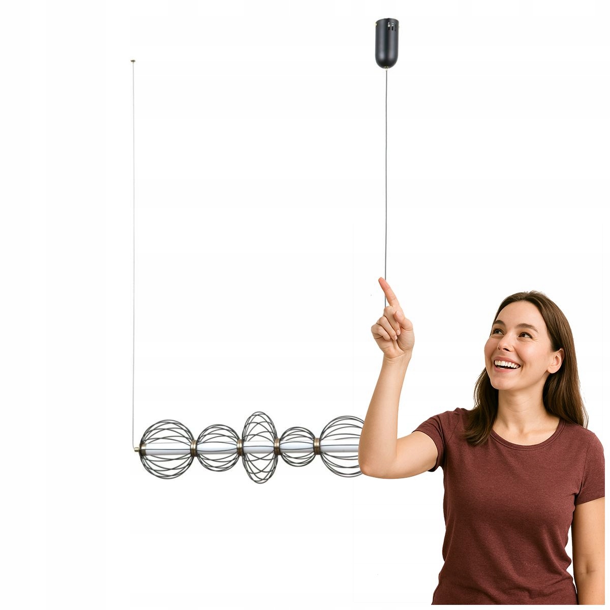 Závesná Led lampa 18W Rabel PND-344221-5-BK Italux