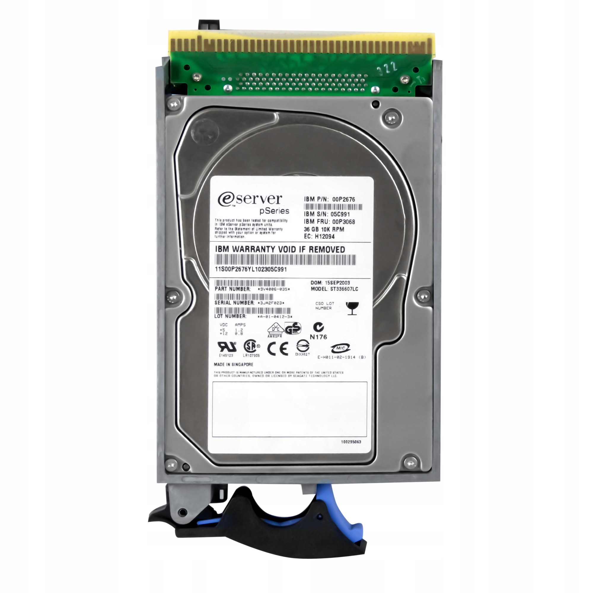 Ibm 00P3068 00P2676 36GB 10K 8MB Scsi U320 3.5'' ST336607LC