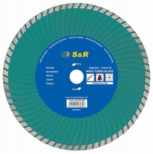 S & R алмазный диск для гранита 230/3 мм.