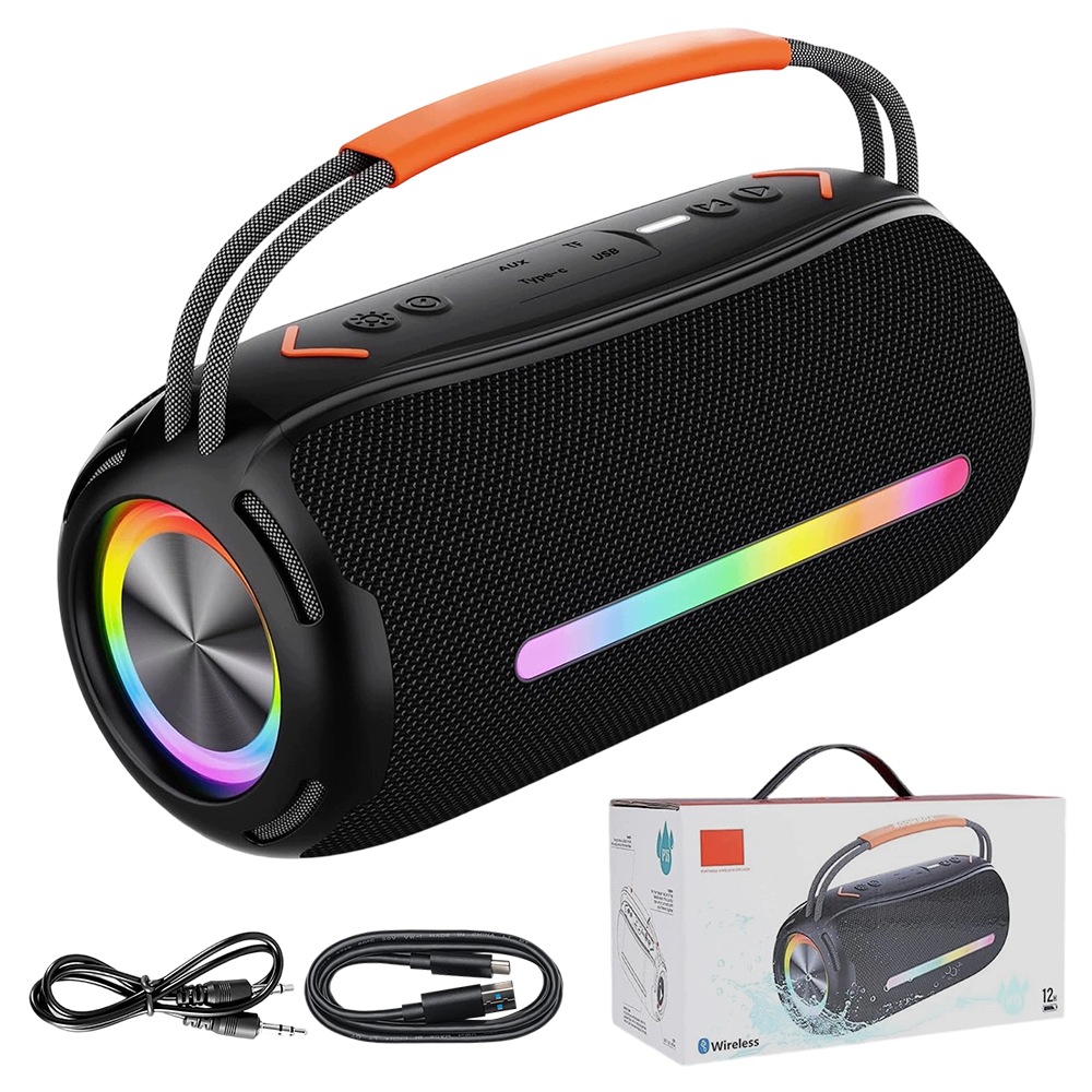 Bluetooth Přenosný Bezdrátový Voděodolný Reproduktor IPX6 Rgb 20W Stereo