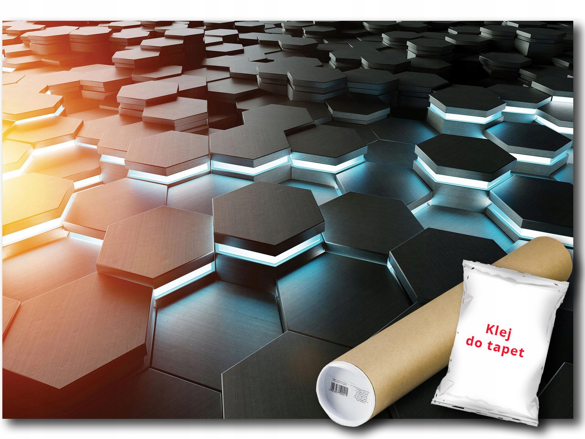 Fototapeta Flizelina Šestiúhelník 3D Desky 416x254