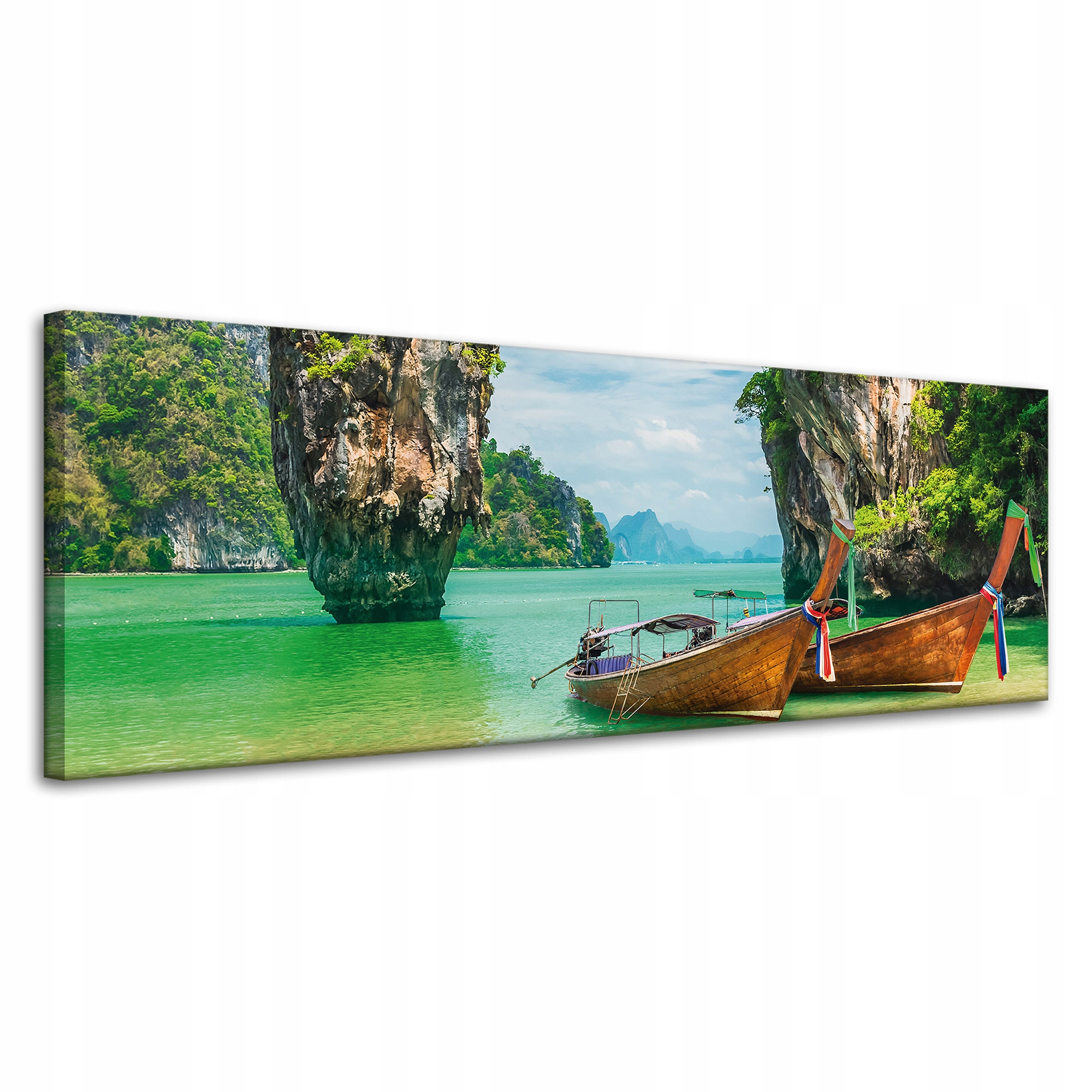 Obraz na plátně Lodě na břehu Voda Krajina 120x40 cm