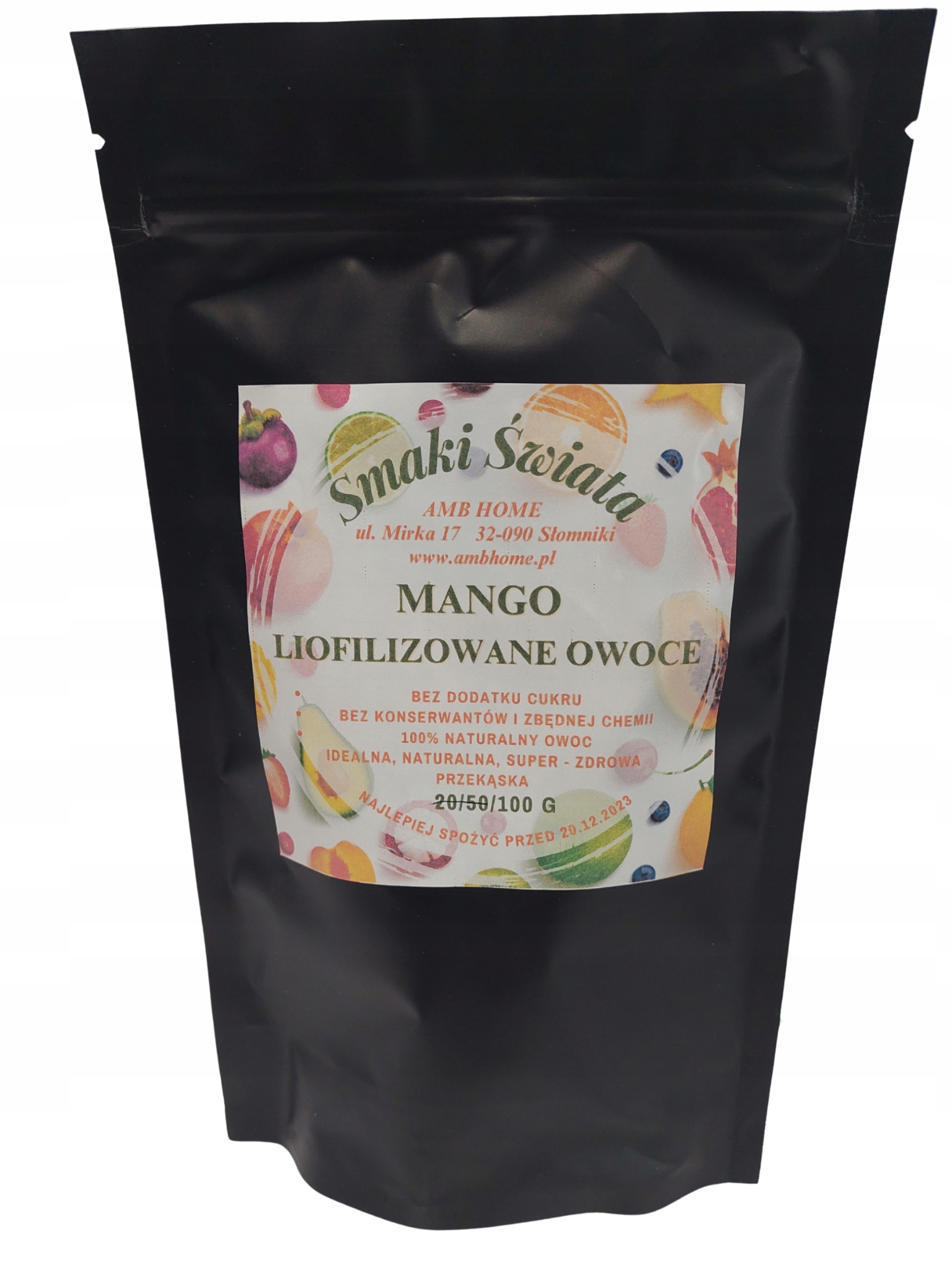 Mango liofilizowane Owoce Liofilizowane 20 g Marka inna marka