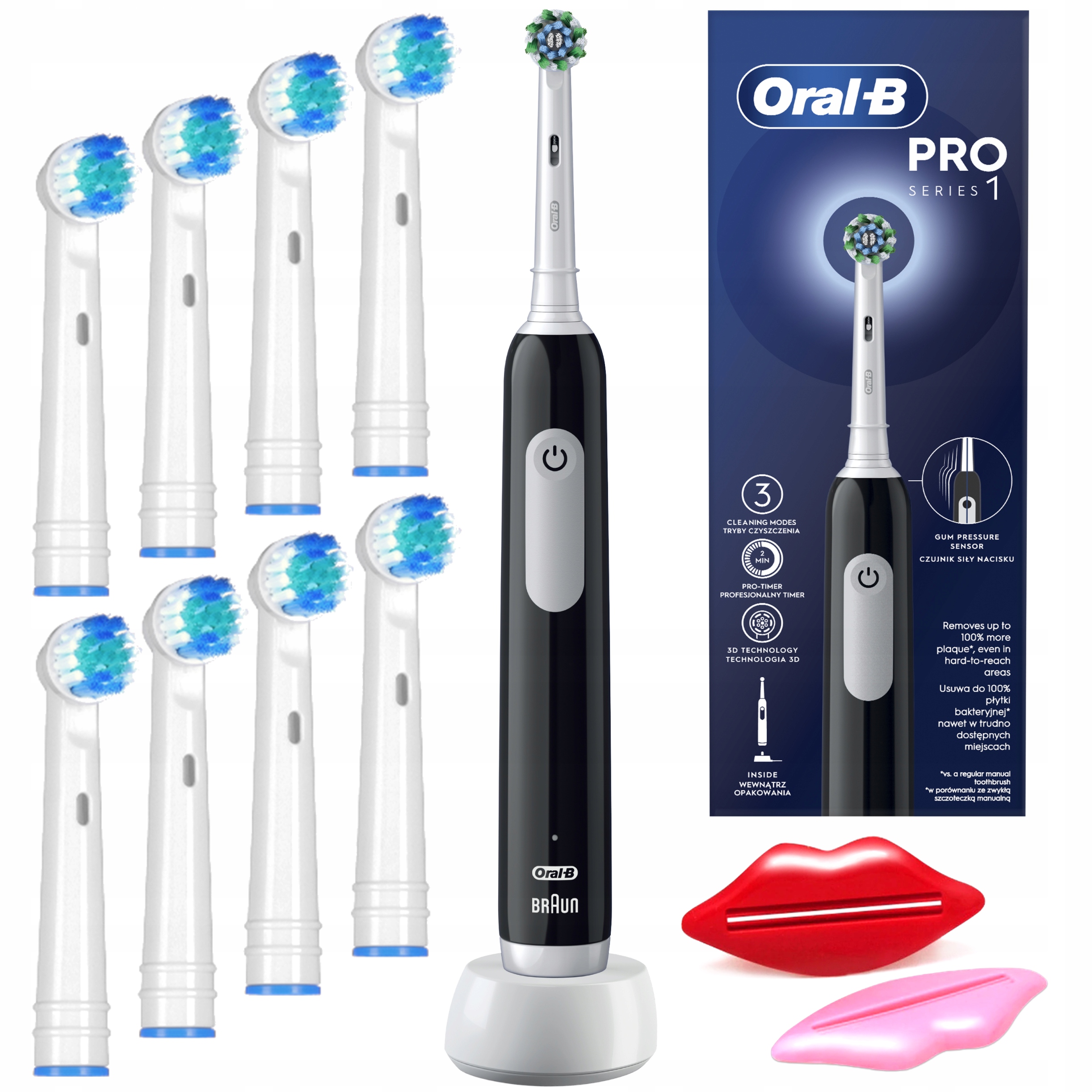 Szczoteczka Elektryczna do Zębów Oral-B Pro Series 1 Black Zestaw