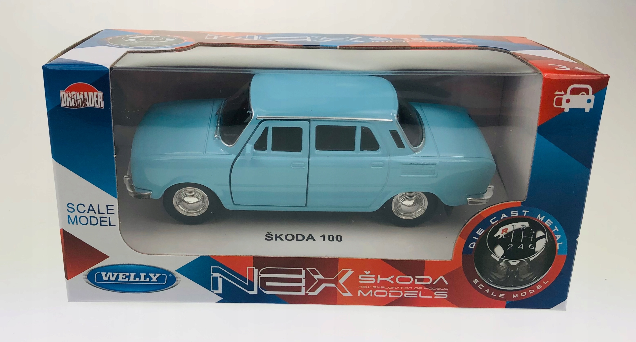 WELLY SKODA 100 1:34 METALOWY MODEL NOWY Wiek dziecka 3 lata +