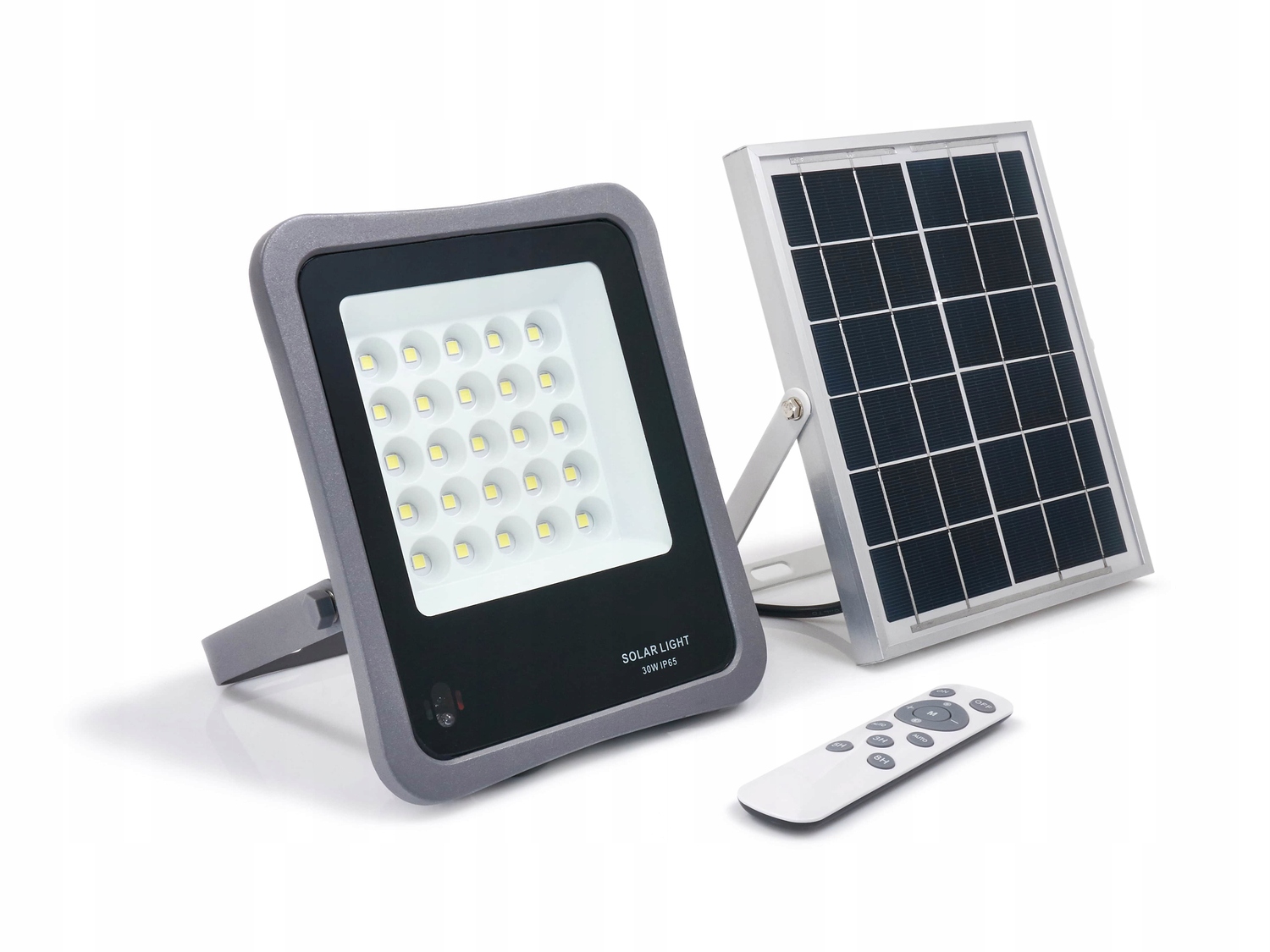 Solární Led zářič se solárním panelem 30W 400lm 6500K IP65-AIGOSTAR