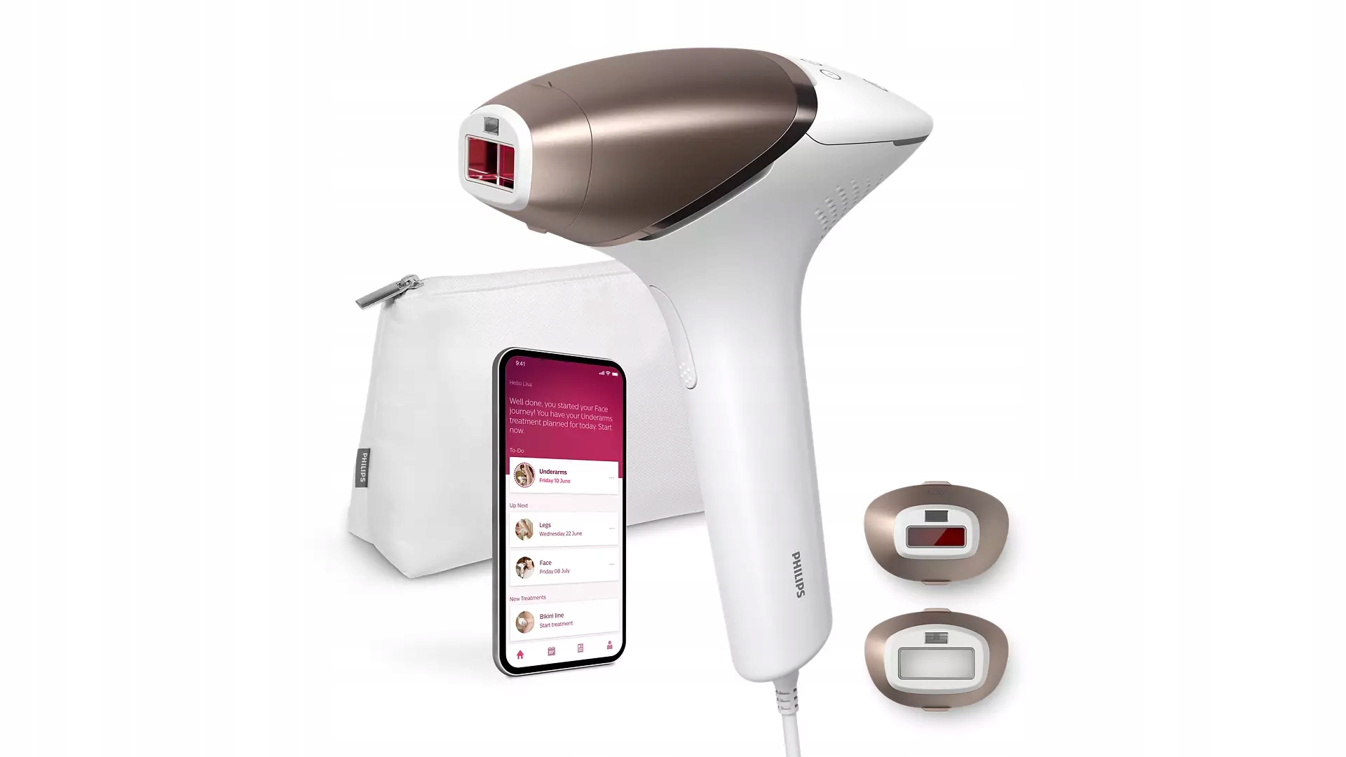 Philips Lumea Ipl 8000 BRI945/00, použití na tělo a obličej