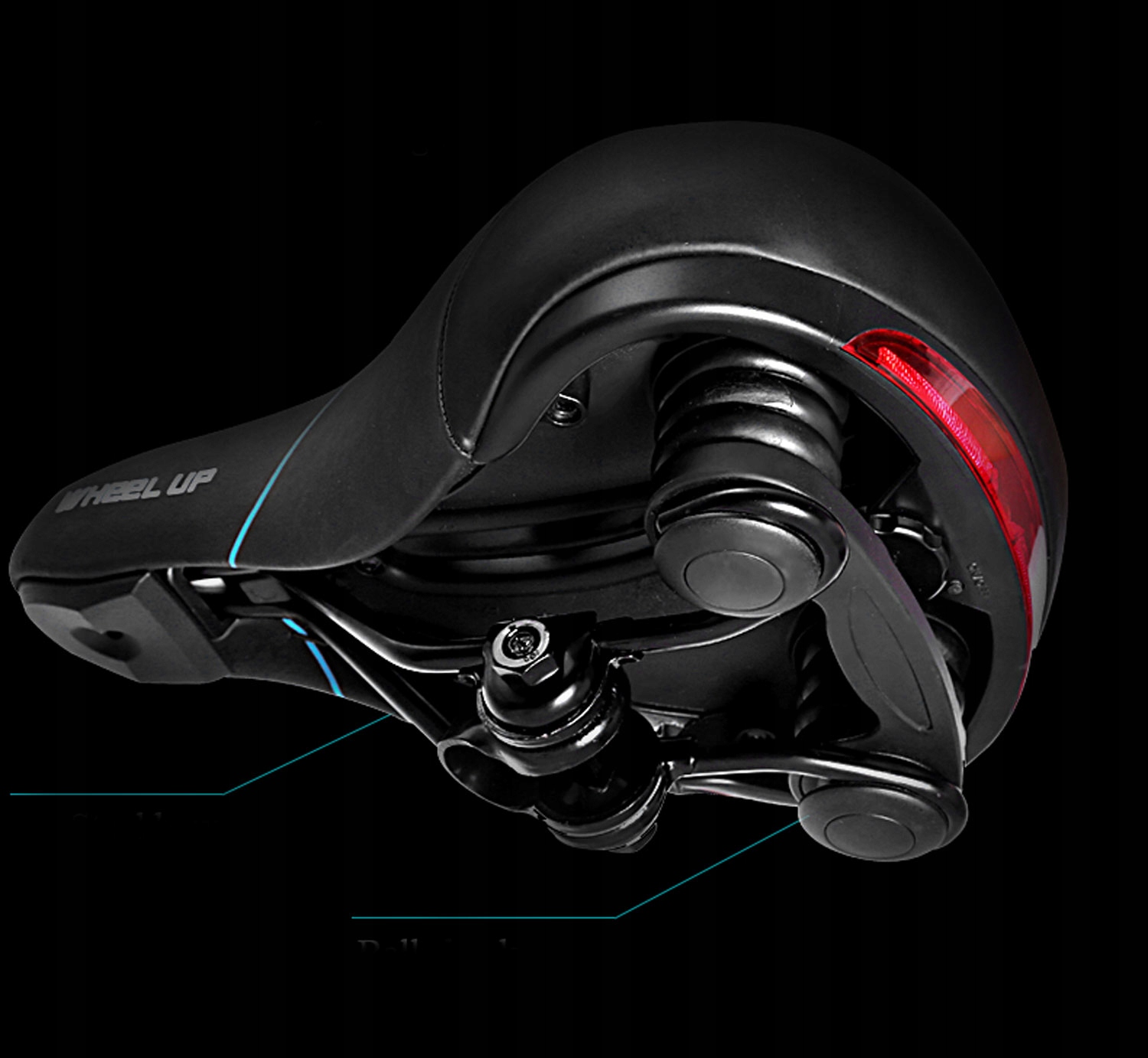 SIODEŁKO ROWEROWE DAMSKIE LAMPKA ROWEROWA TYLNA Szerokość 16 mm