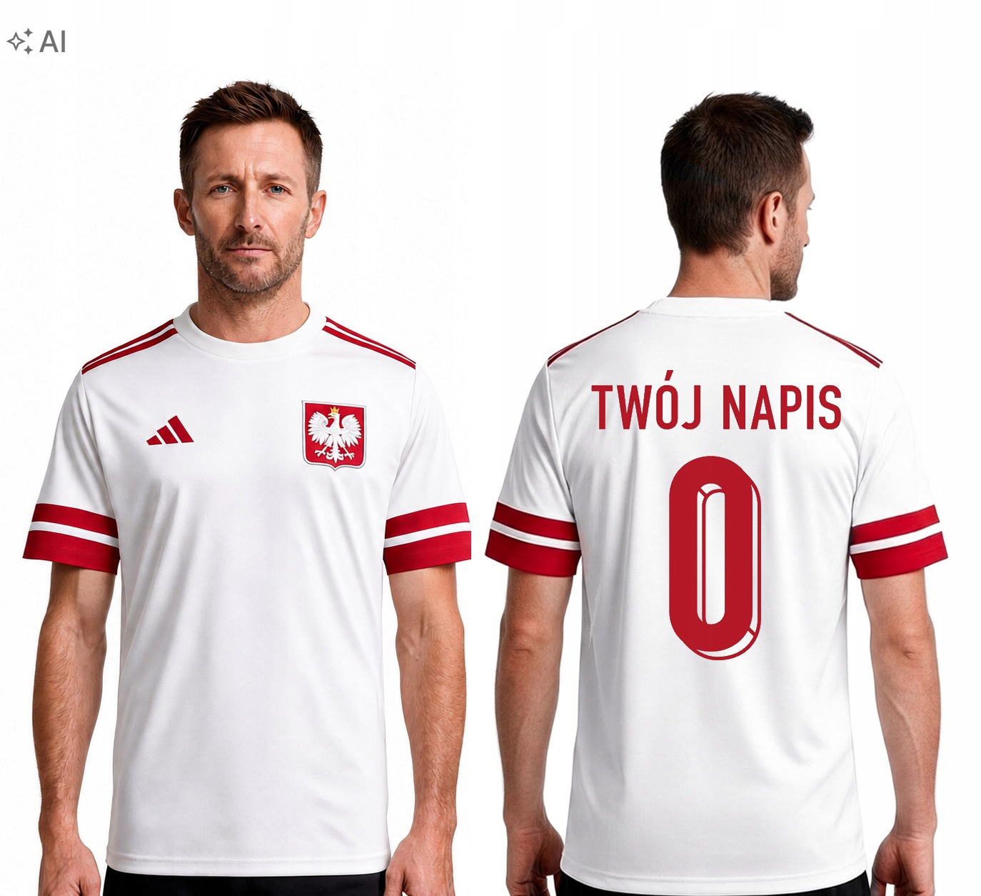 Koszulka Piłkarska Adidas Polska Twój Napis Imię Numer np Lewandowski XXL