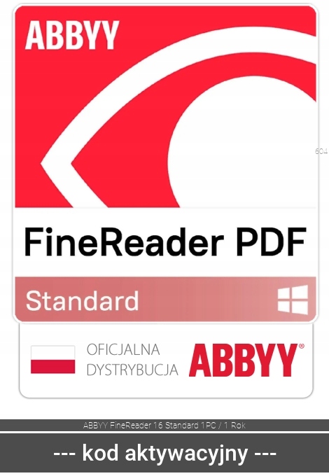Oprogramowanie ABBYY FineReader 16 Standard ESD 1PC 12 miesięcy PL