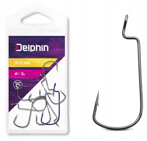 Haczyki spinningowe Delphin B! Offset Mini 8szt 6