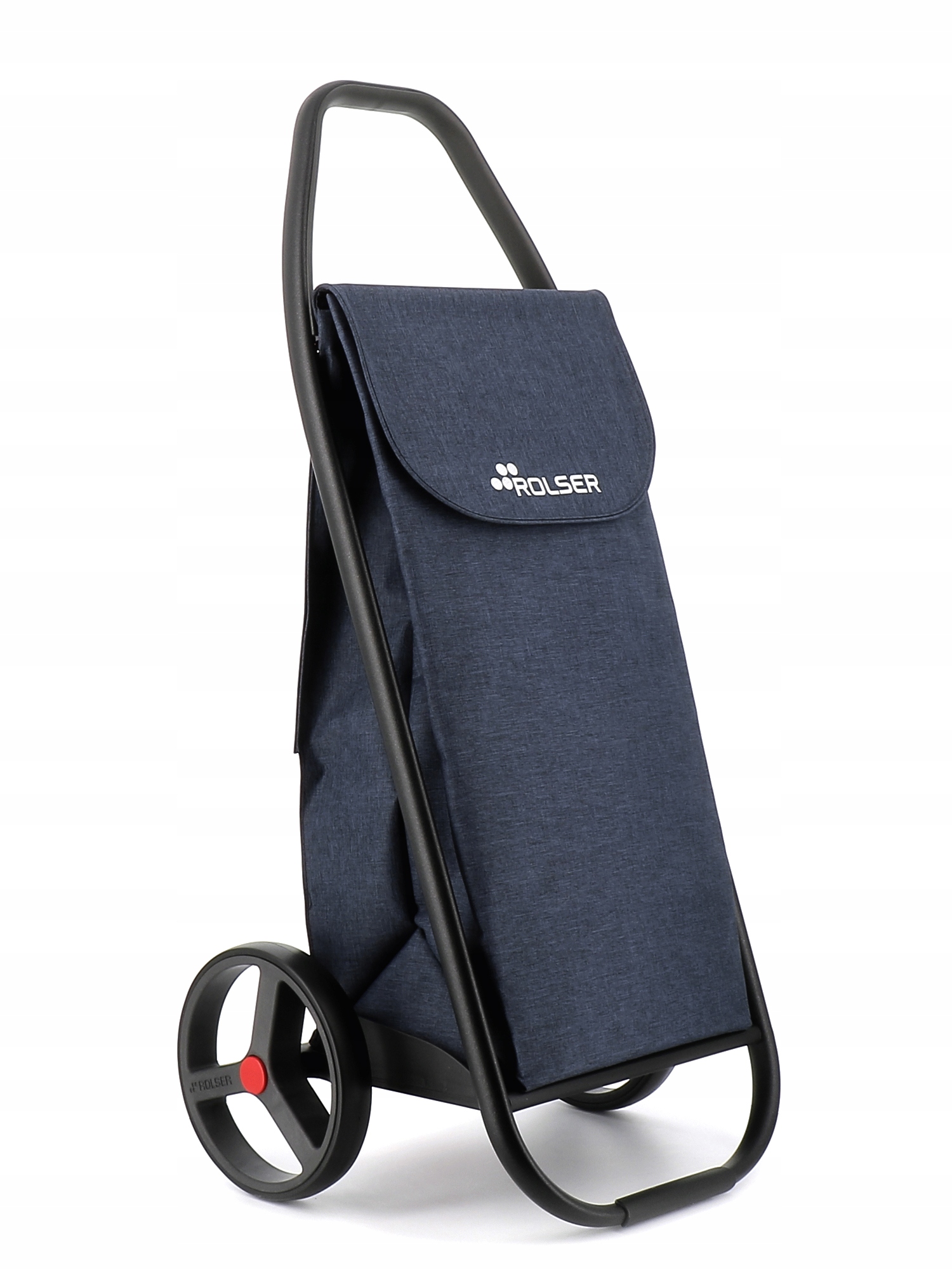Wózek na zakupy Rolser Com Tweed 8 Black Tube 2 koła XL torba 53L granatowy