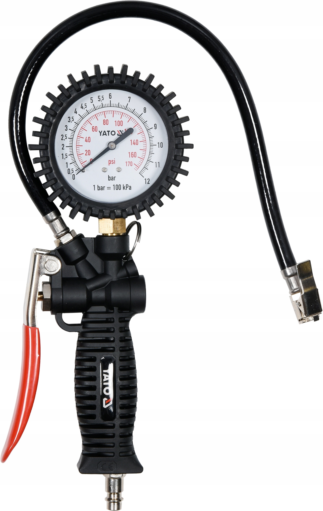 Yato YT-23703 колесный насосный пистолет с манометром 0.8 MPa 440 мм