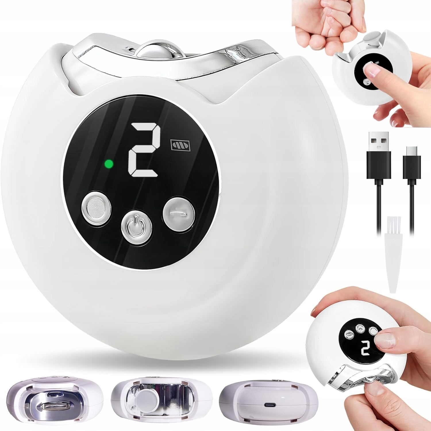 Automatický Elektrický Kleštičky Na Nehty, Leštička Na Nehty, Bílá Barva