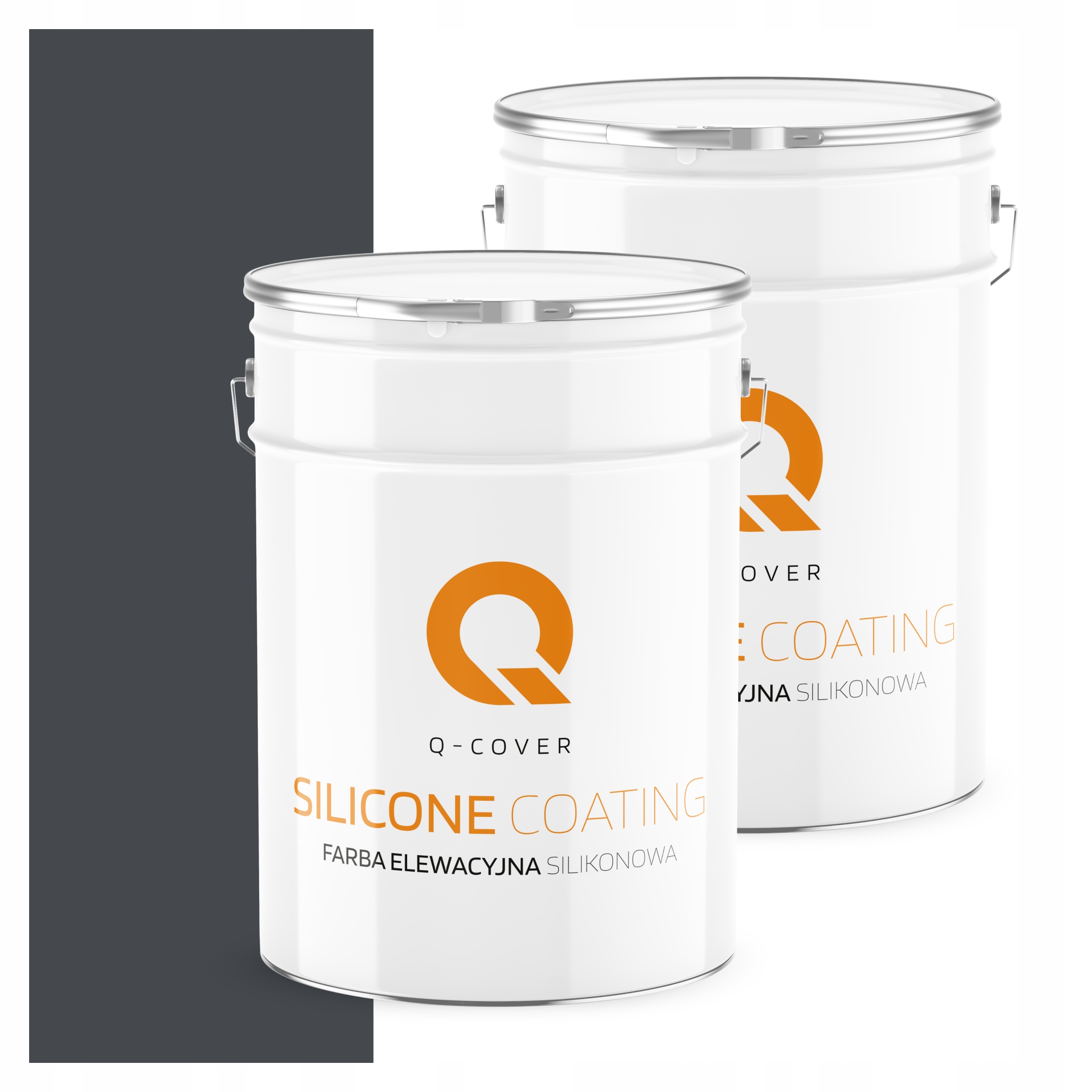 Fasádna silikónová farba 10L Fasáda štruktúra Farba Šedá Oceľ 7024