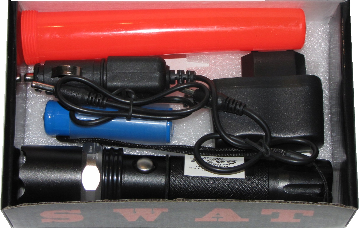 LATARKA ALUMINIOWA POLICE SWAT AKU ZOOM + PAŁKA Model 1000095