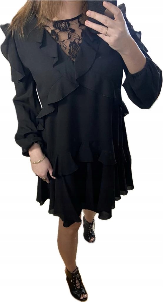 šaty s volánkovou krajkou By O La La 38 M