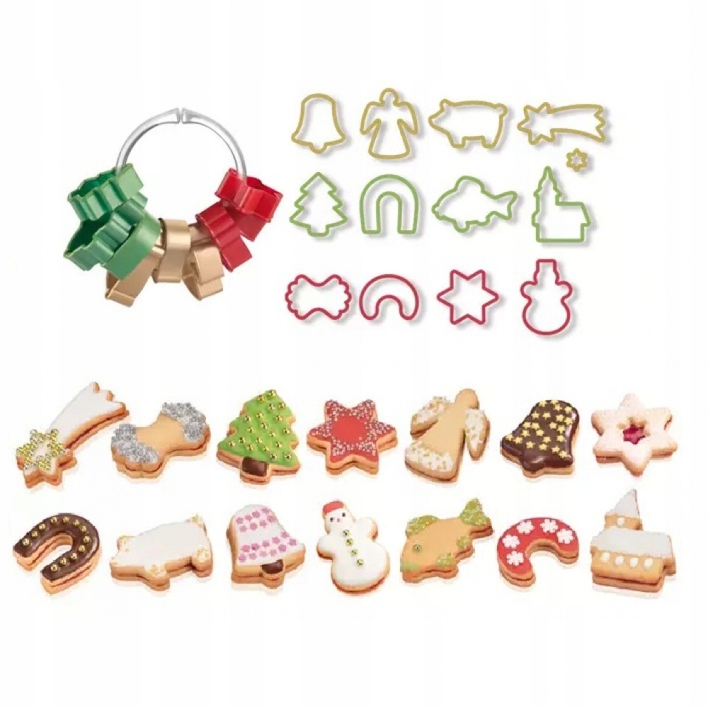 

Foremki do wykrawania Ciastek Pierniczków 13 el.