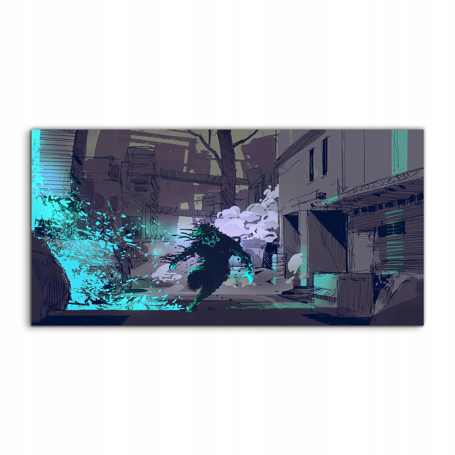 Akrylový obraz 140x70, moderný SciFi Monster Bestia