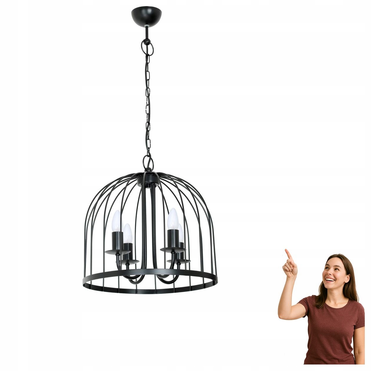 4-bodová závesná lampa Single 7292 Luminex