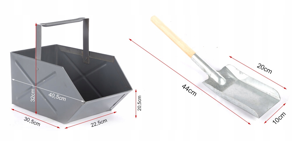 Węglarka z szufelką zestaw do każdego pieca Typ Inne elementy