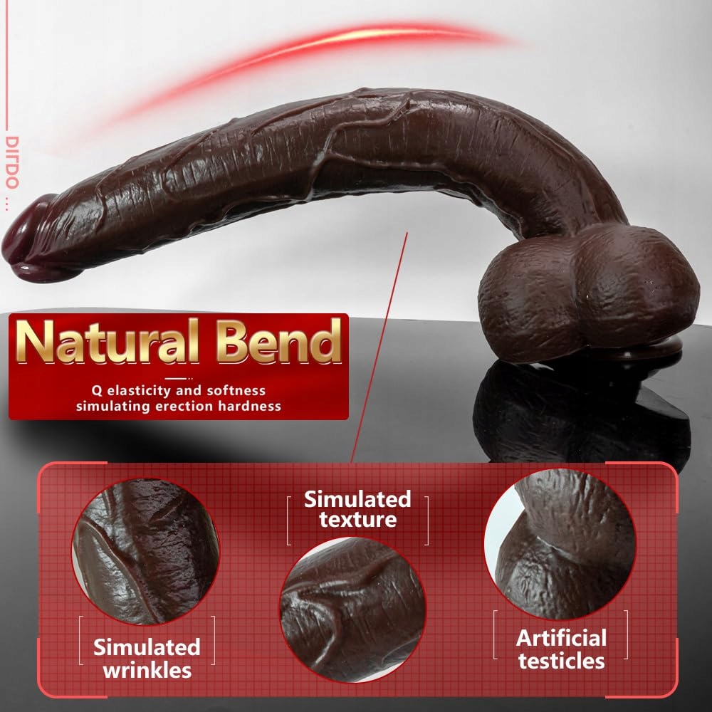 KUAECR Realistyczny Dildo Silikonowy z Przyssawką dla Kobiet i Mężczyzn — miniatura 5