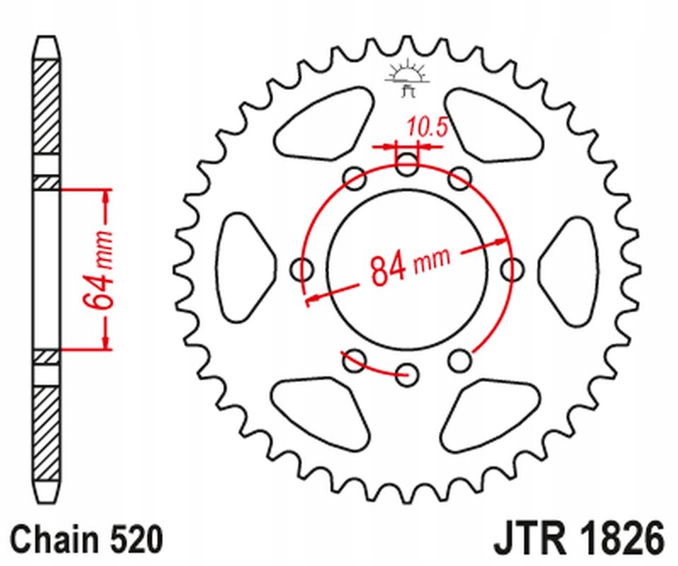 Jt Zębatka Tylna 4302 44 Suzuki Ltz 400 Quadsport '03-'08, Van Van Rv 200 '