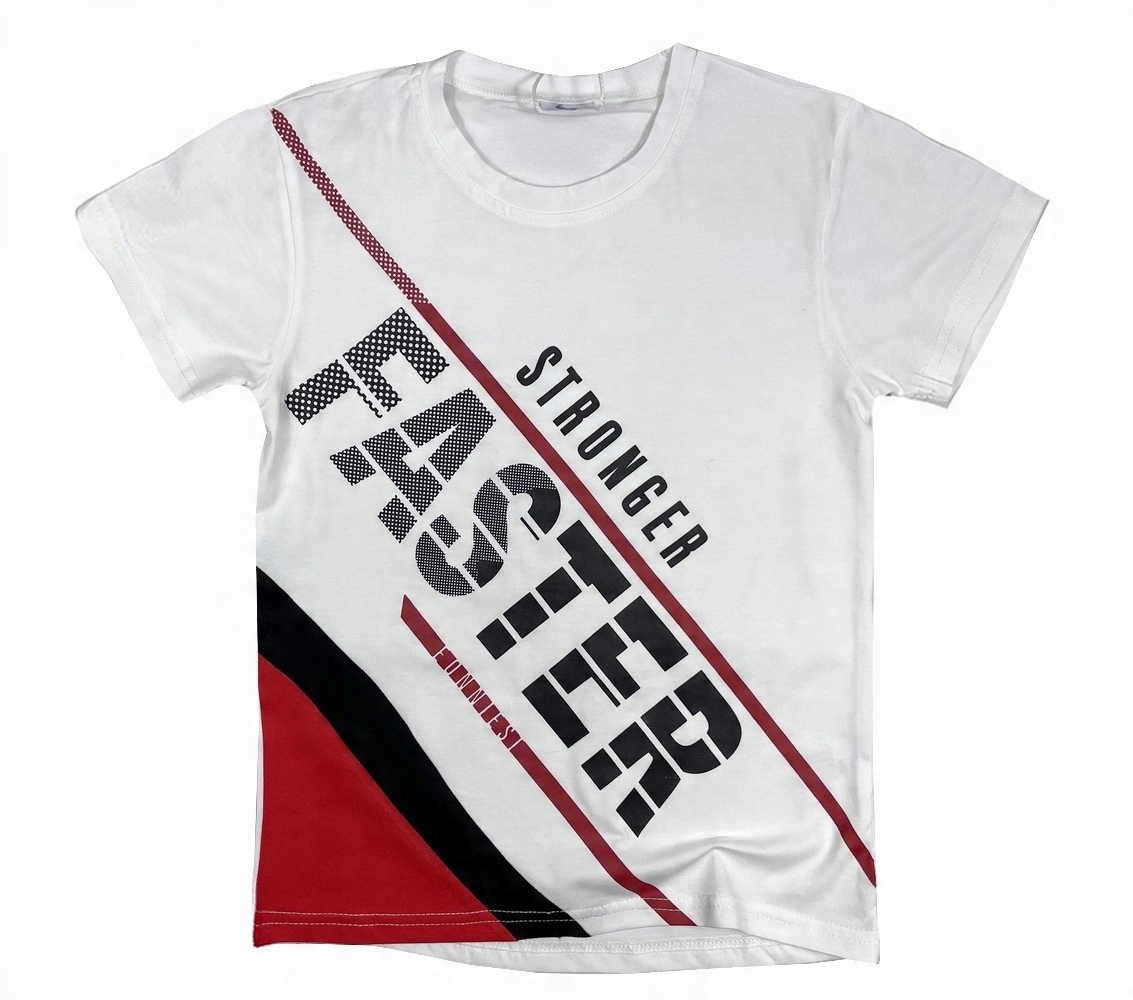 

T-shirt koszulka Faster r 14 - 158/164 cm White