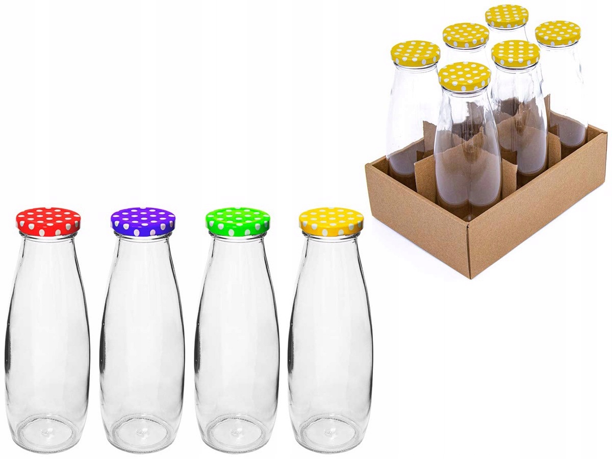 

Butelka szklana na sok napój z zakrętką 480ml 6x