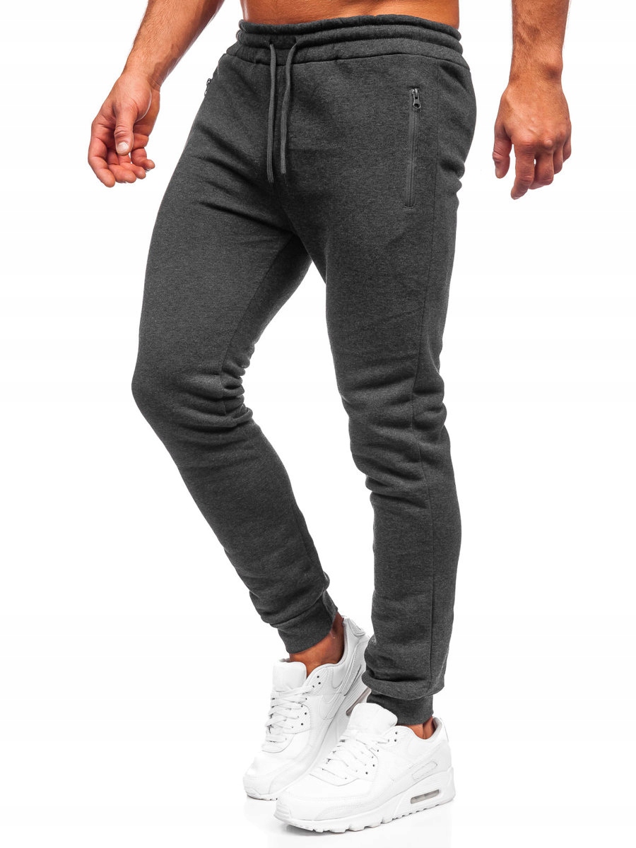 

Spodnie Męskie Dresowe Grafitowe 2165 DENLEY_2XL