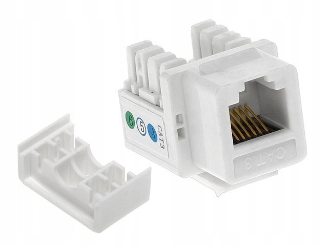 

Gniazdo RJ12/6P6C kat.3 typ Keystone styki 110