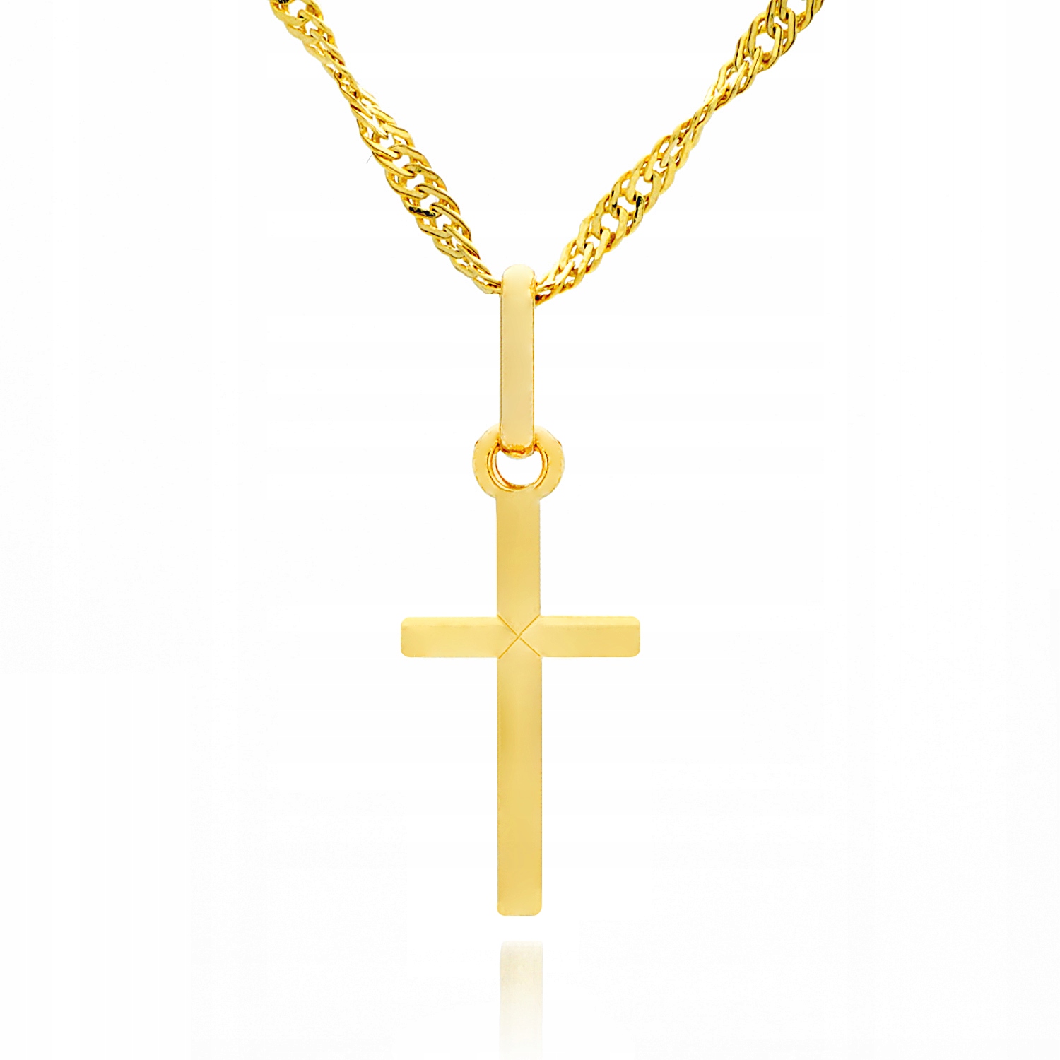 Złoty Łańcuszek Krzyżyk Prezent Komunia Pamiątka Komunii Świętej + Grawer EAN (GTIN) 5905991865278