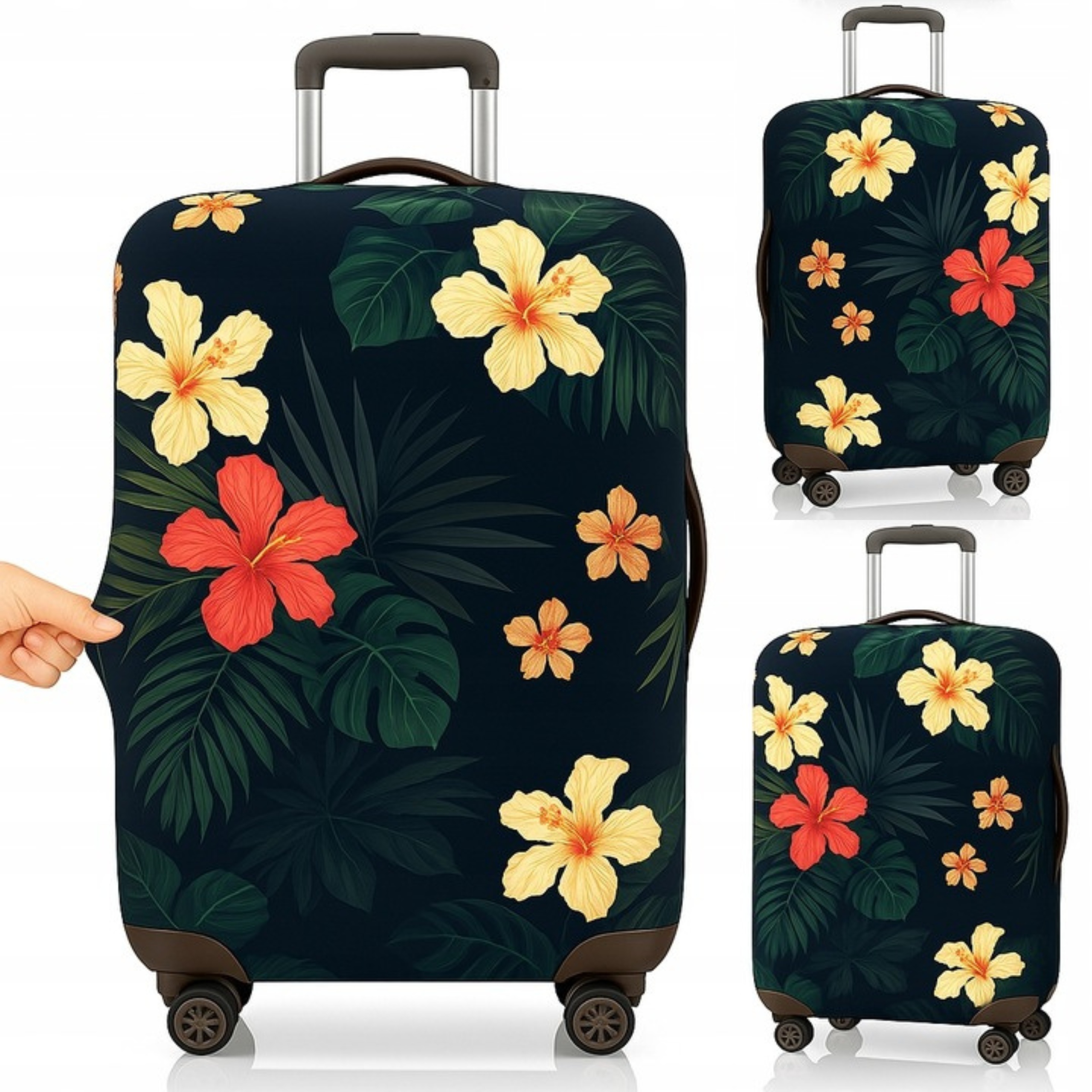 Pokrowiec Ochronny na Walizkę Podróżną Duża XL Etui Bagaż 80x55x35cm P4