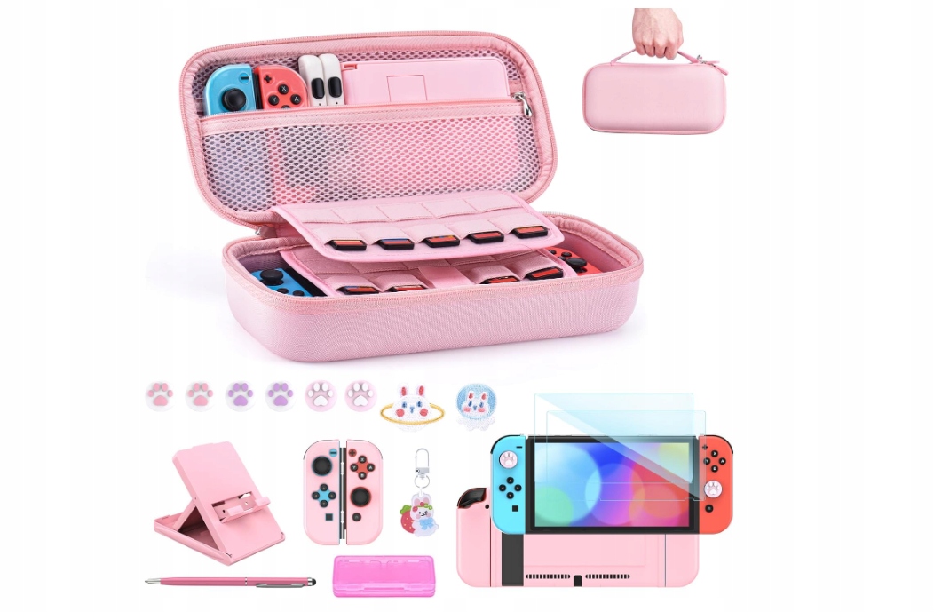 INNOAURA POKROWIEC NA NINTENDO SWITCH RÓŻOWY