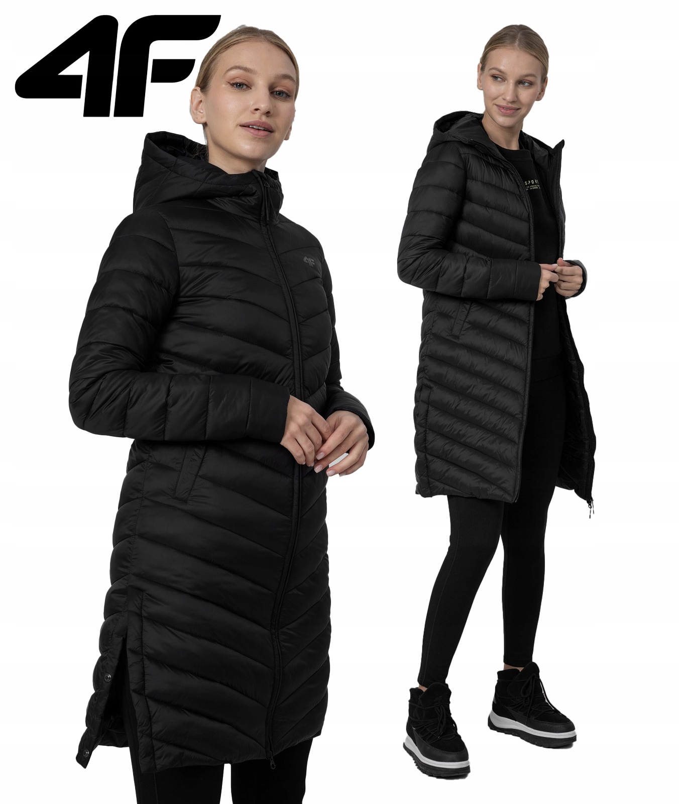 

4F Płaszcz Puchowy Pikowany Z22 KUDP015 XL