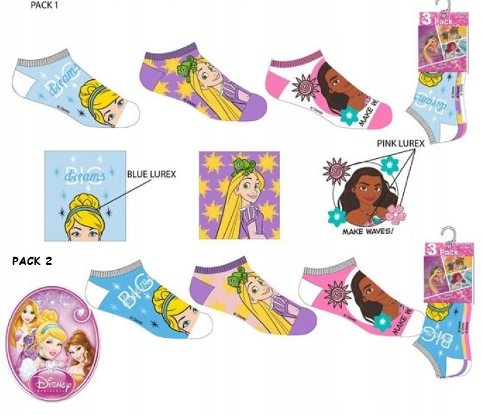 

Skarpetki Stopki Disney PRINCESS*2- 23/26 - 3 pack