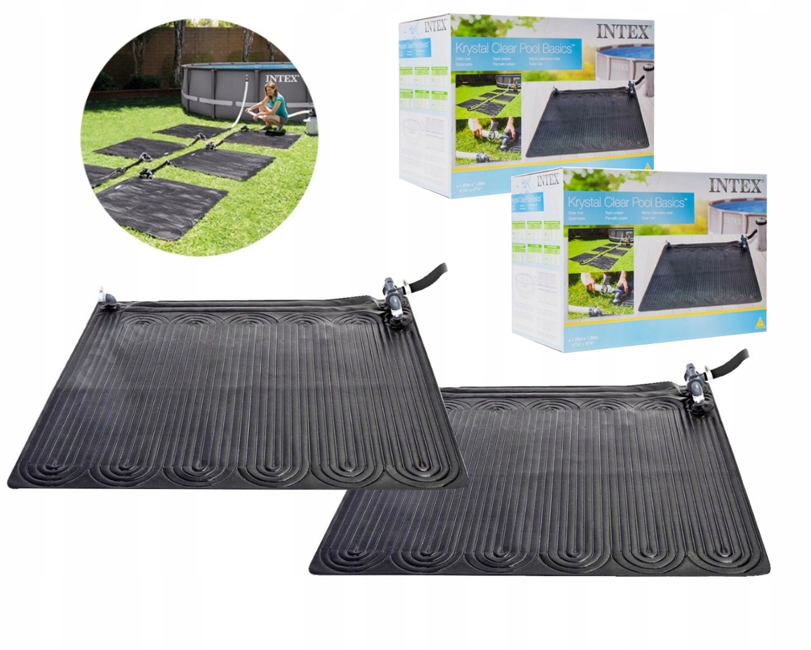 Intex 28685 Solární panel 2ks Solární podložka do bazénu Ohřívač Panely