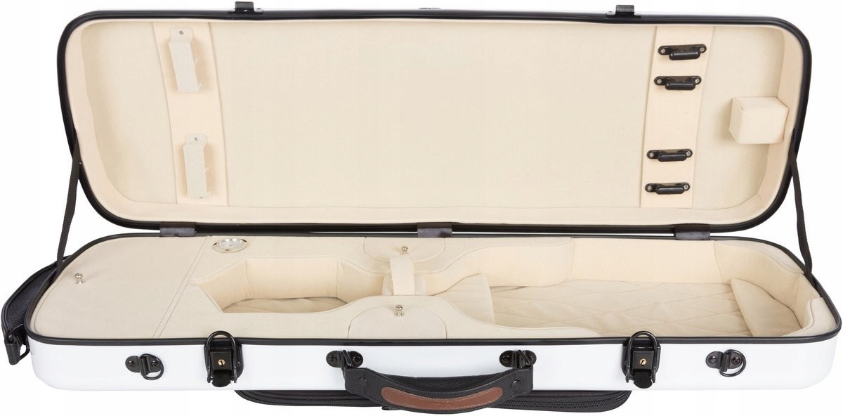 Fiberglassové houslové pouzdro Oblong 4/4 M-case Bílá Krémová