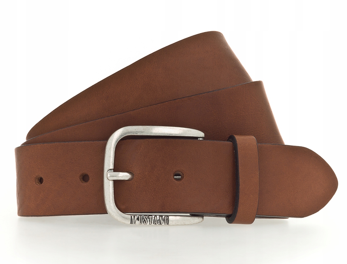 Mustang Hnědý Kožený Pásek Ke Kalhotám 75