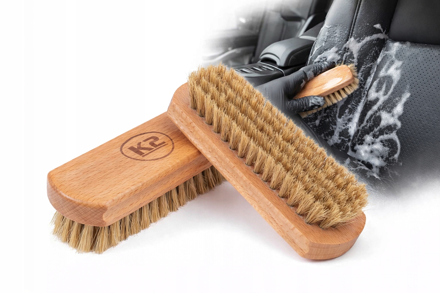 Szczotka Do Czyszczenia Skóry miękka naturalne włosie K2 Auron Soft