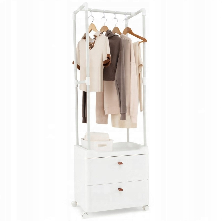 Voľne Stojaca Otvorená Skriňa S Mobilnými Zásuvkami Na Kolieskach 52 X 160 X 40 CM