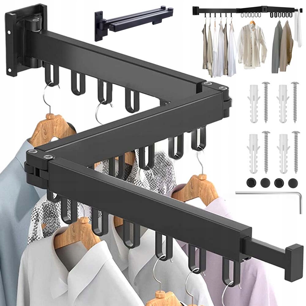 Levně Sušák Na Prádlo Věšák Skládací Rozkládací Na Zeď