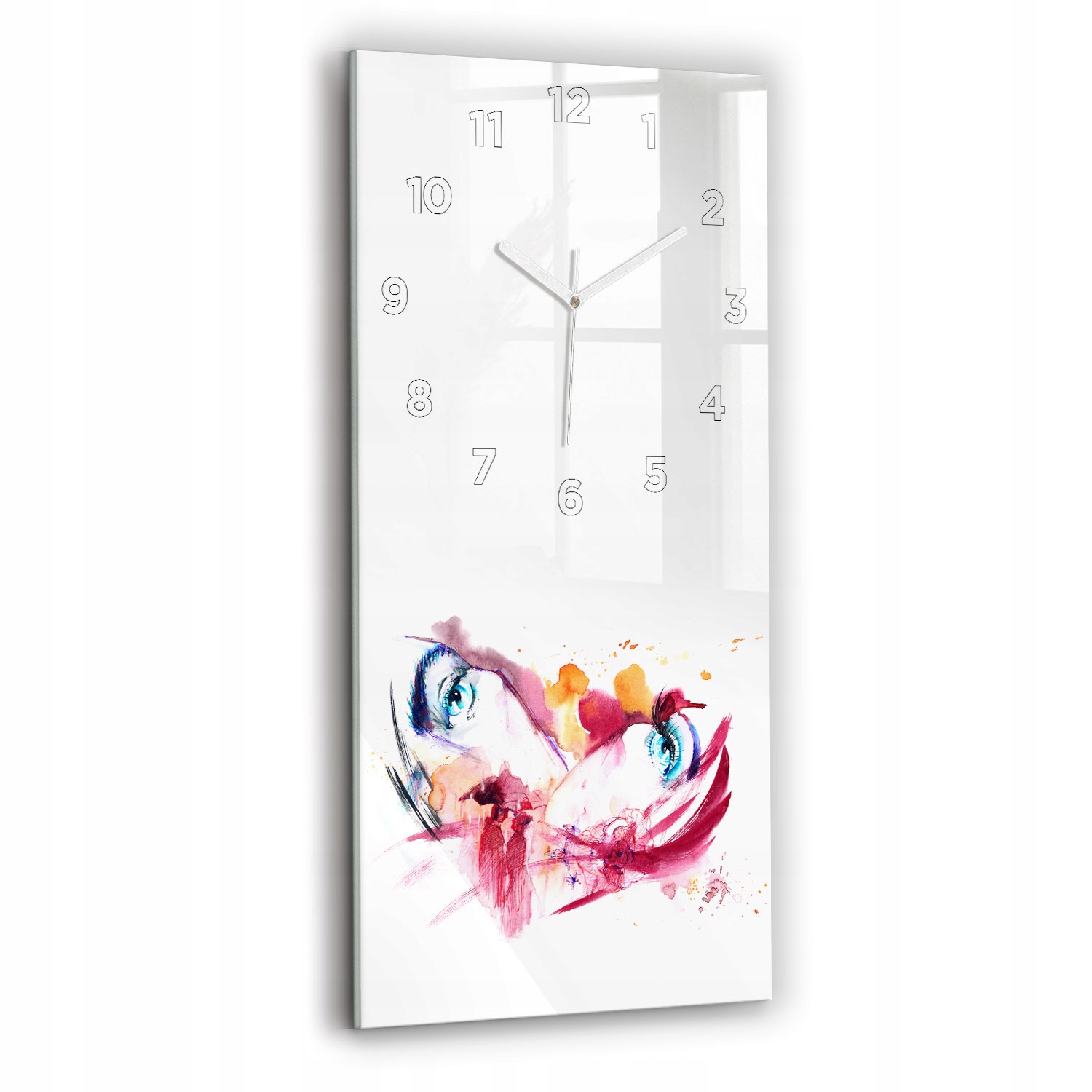 Kuchyňské hodiny z tvrzeného skla, závěsné, nedotknutelné, romantický pár 30x60