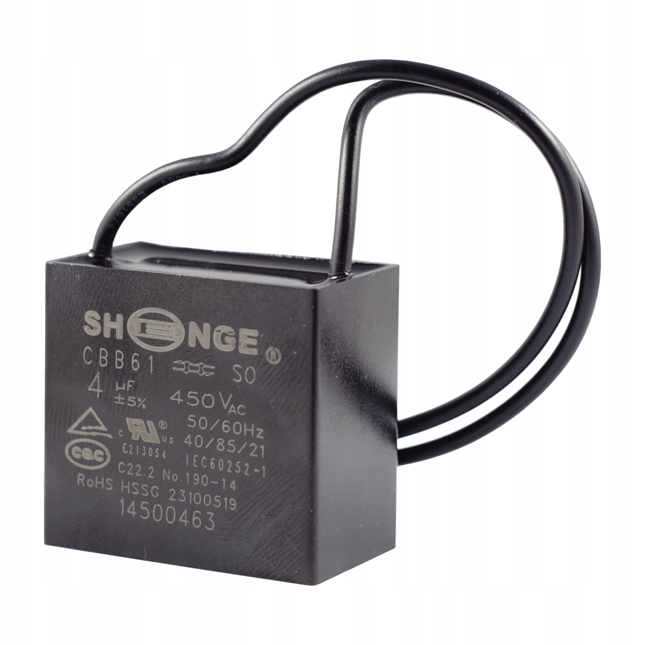 Kondensator rozruchowy 4uF 450V CBB61 SHENGE