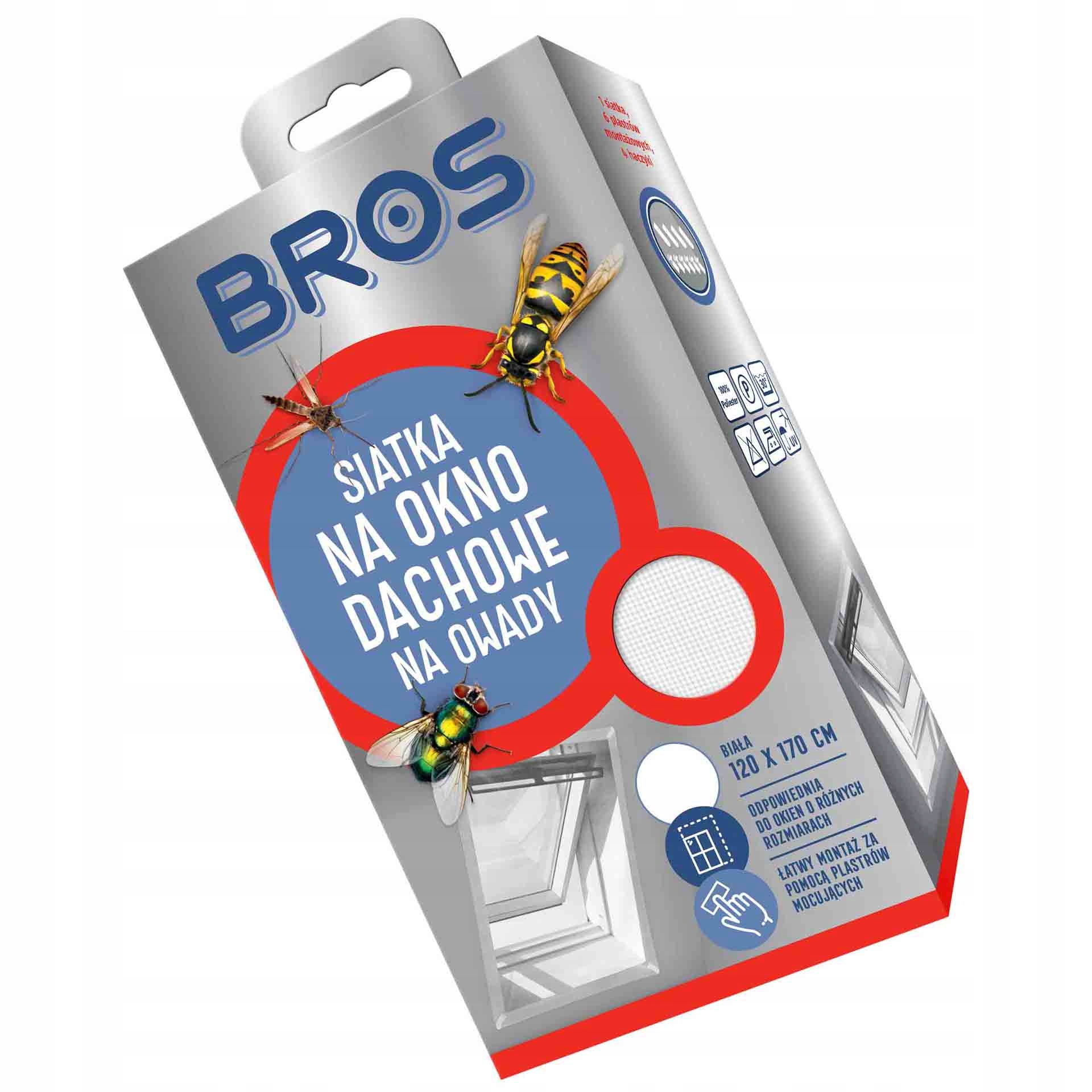 

Bros Siatka Na Okno Dachowe 120X170 Biała